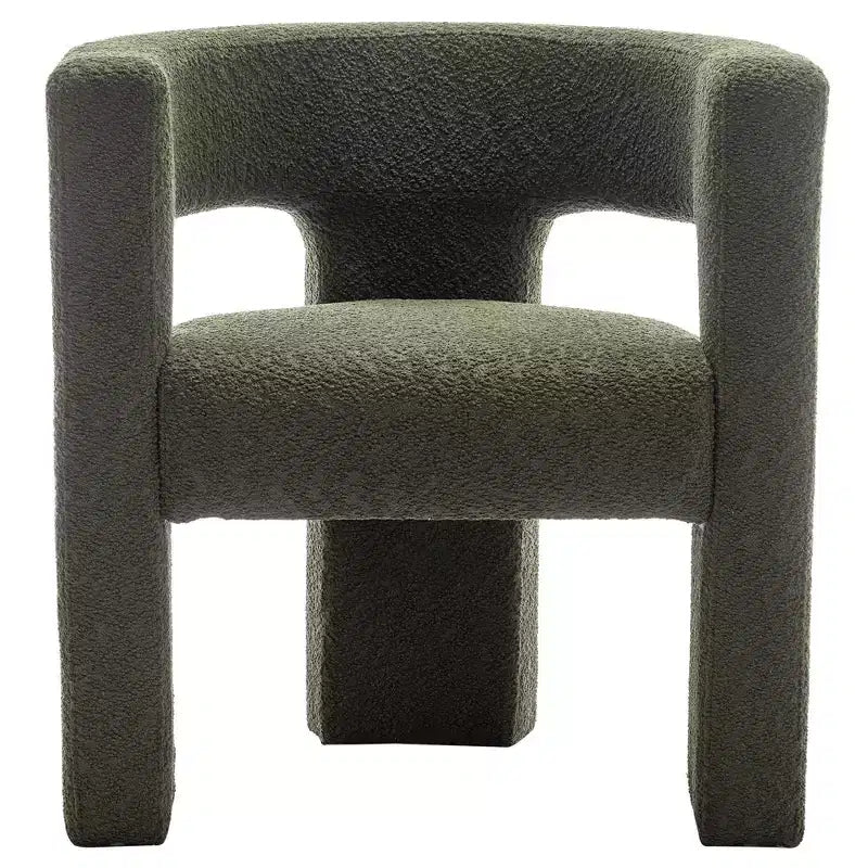Fauteuil carré capitonné en bouclette, largeur 28 - Kinwell