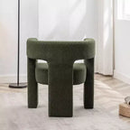Fauteuil carré capitonné en bouclette, largeur 28 - Kinwell