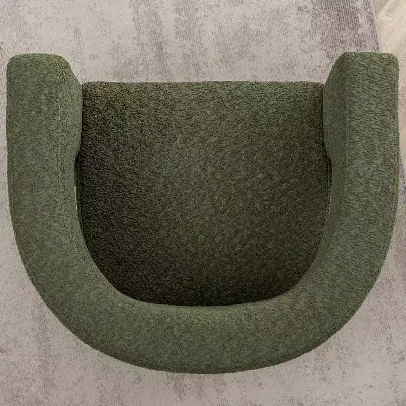 Fauteuil carré capitonné en bouclette, largeur 28 - Kinwell