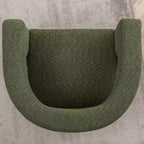Fauteuil carré capitonné en bouclette, largeur 28 - Kinwell