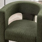 Fauteuil carré capitonné en bouclette, largeur 28 - Kinwell