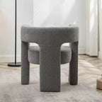 Fauteuil carré capitonné en bouclette, largeur 28 - Kinwell
