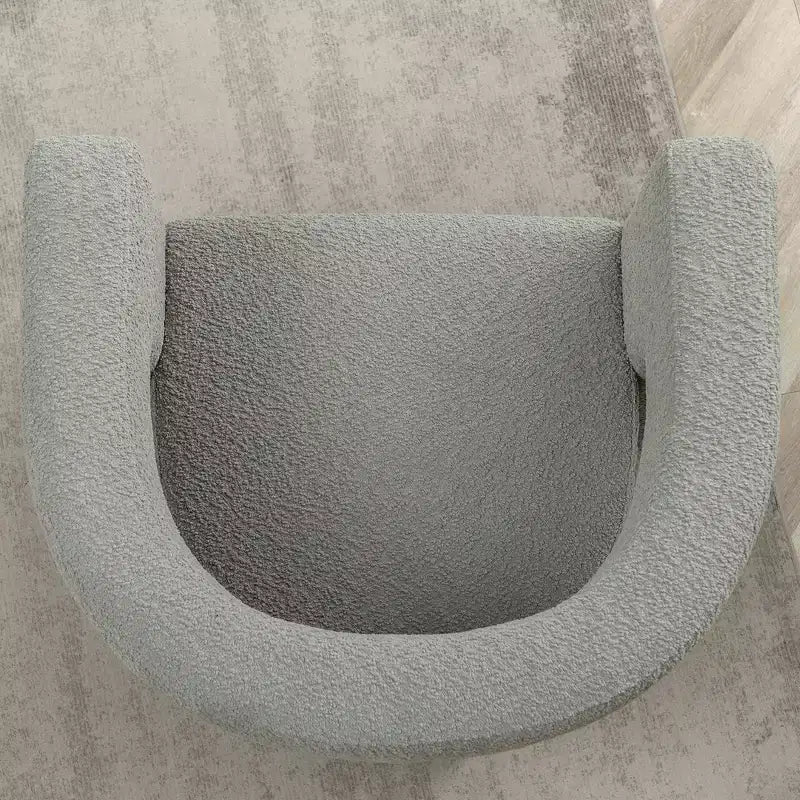 Fauteuil carré capitonné en bouclette, largeur 28 - Kinwell
