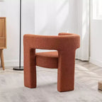 Fauteuil carré capitonné en bouclette, largeur 28 - Kinwell