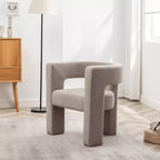 Fauteuil carré capitonné en bouclette, largeur 28 - Kinwell