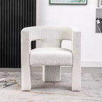 Fauteuil carré capitonné en bouclette, largeur 28 - Kinwell