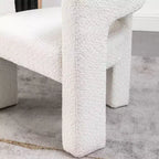Fauteuil carré capitonné en bouclette, largeur 28 - Kinwell