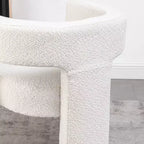 Fauteuil carré capitonné en bouclette, largeur 28 - Kinwell