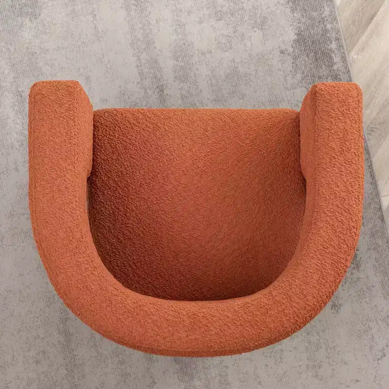 Fauteuil carré capitonné en bouclette, largeur 28 - Kinwell