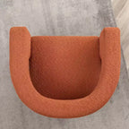 Fauteuil carré capitonné en bouclette, largeur 28 - Kinwell