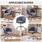 Fauteuil de bureau à roulettes Yaheetech avec dossier capitonné