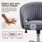 Fauteuil de bureau à roulettes Yaheetech avec dossier capitonné