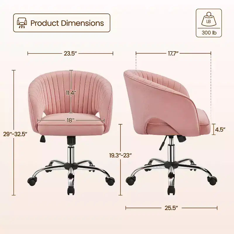 Fauteuil de bureau à roulettes Yaheetech avec dossier capitonné