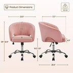 Fauteuil de bureau à roulettes Yaheetech avec dossier capitonné