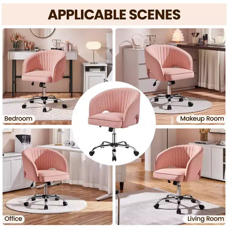 Fauteuil de bureau à roulettes Yaheetech avec dossier capitonné