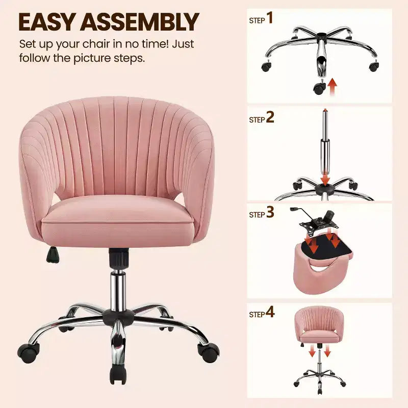 Fauteuil de bureau à roulettes Yaheetech avec dossier capitonné