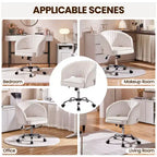 Fauteuil de bureau à roulettes Yaheetech avec dossier capitonné