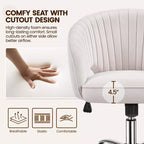 Fauteuil de bureau à roulettes Yaheetech avec dossier capitonné