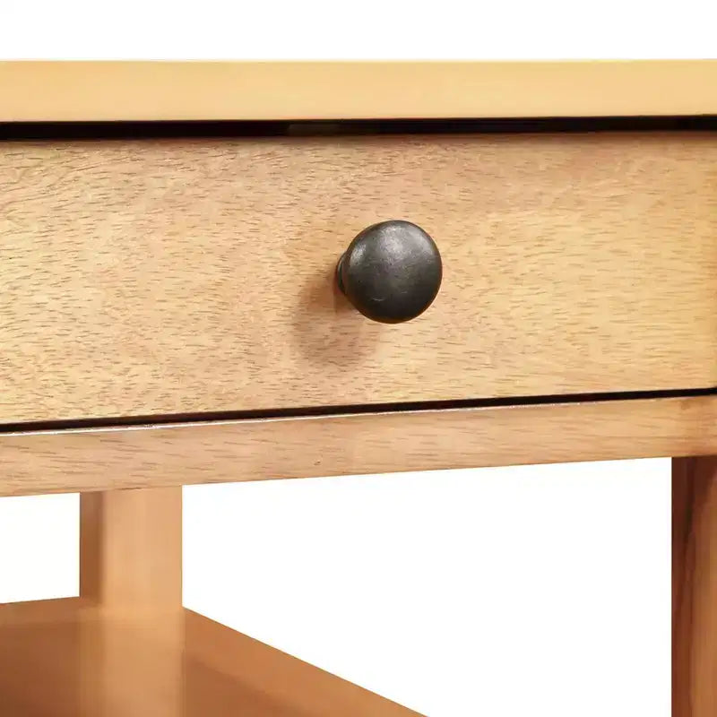 Table d'appoint de chevet American Heritage avec 1 tiroir, station de charge et étagères - Breighton Home