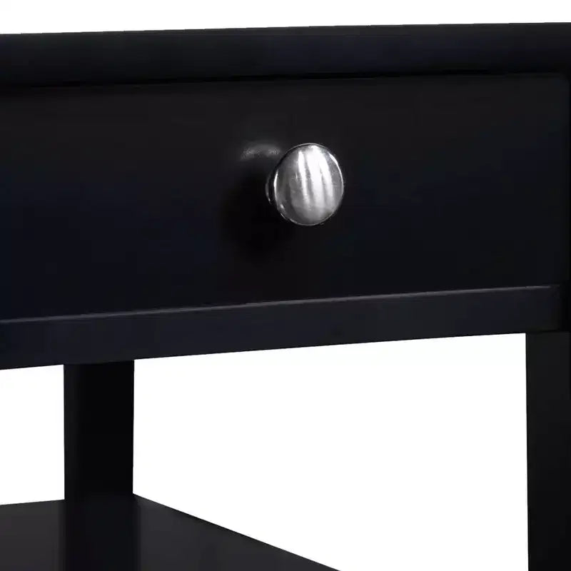 Table d'appoint de chevet American Heritage avec 1 tiroir, station de charge et étagères - Breighton Home