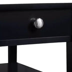 Table d'appoint de chevet American Heritage avec 1 tiroir, station de charge et étagères - Breighton Home