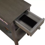 Table d'appoint de chevet American Heritage avec 1 tiroir, station de charge et étagères - Breighton Home