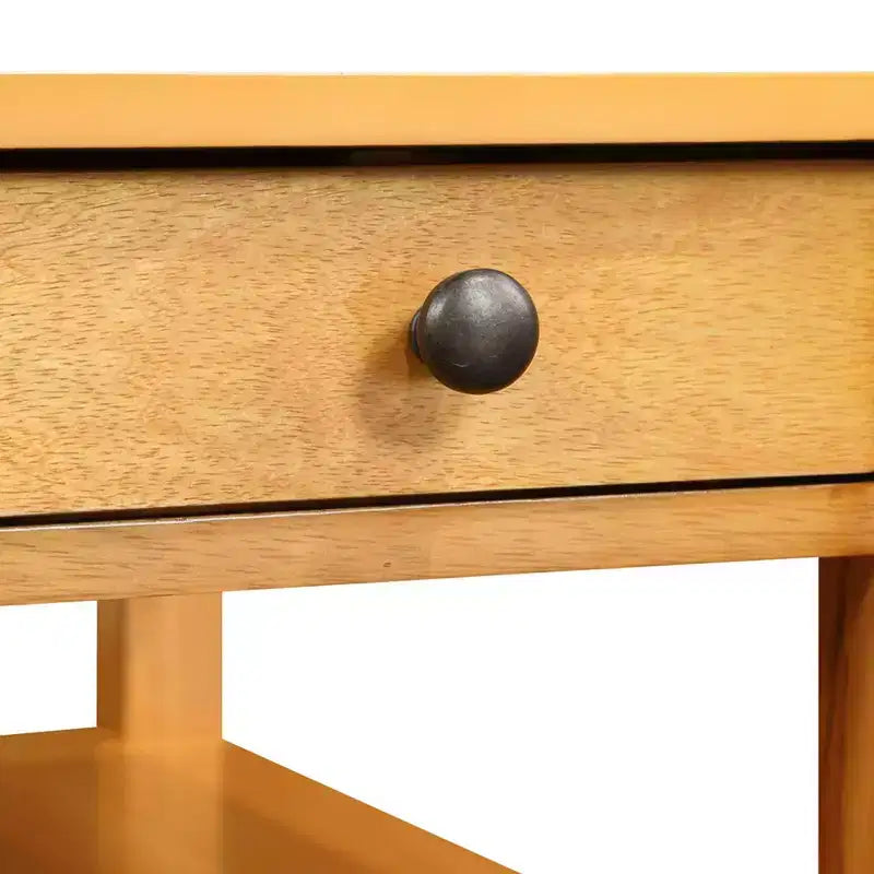 Table d'appoint de chevet American Heritage avec 1 tiroir, station de charge et étagères - Breighton Home