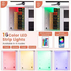 Meuble TV avec cheminée Costway avec lumières LED et cheminée électrique de 45,7 cm pour téléviseurs jusqu'à 50 pouces Gris/Marron/Noir/Blanc