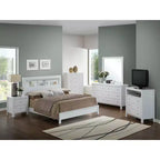 Lit plateforme Queen avec étagères de rangement Burlington Passion Furniture