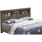 Lit plateforme Queen avec étagères de rangement Burlington Passion Furniture