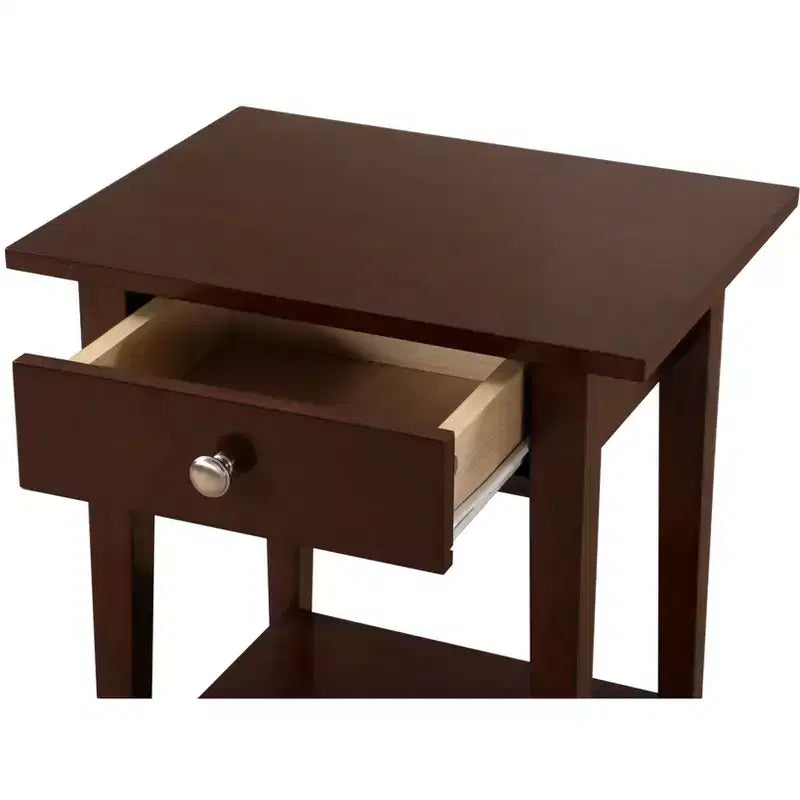 Table de chevet à 1 tiroir Passion Furniture Dalton (28 po H x 18 po L x 14 po P)