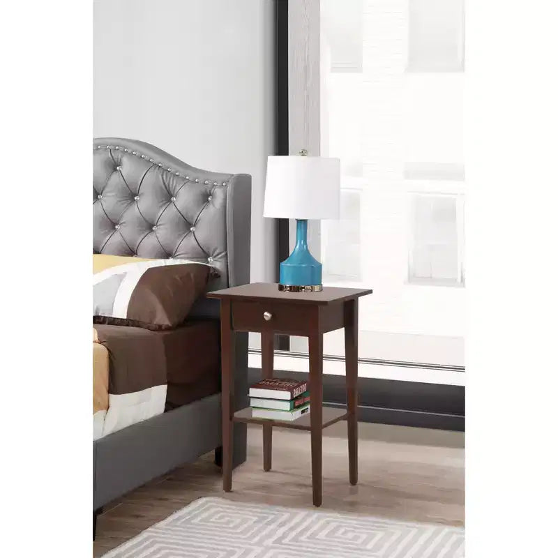 Table de chevet à 1 tiroir Passion Furniture Dalton (28 po H x 18 po L x 14 po P)