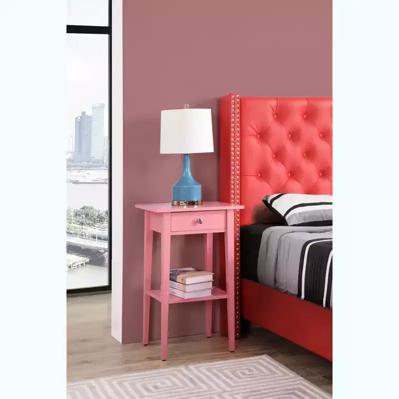 Table de chevet à 1 tiroir Passion Furniture Dalton (28 po H x 18 po L x 14 po P)