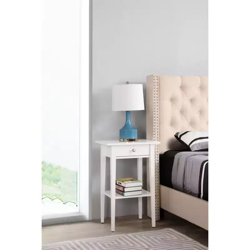 Table de chevet à 1 tiroir Passion Furniture Dalton (28 po H x 18 po L x 14 po P)