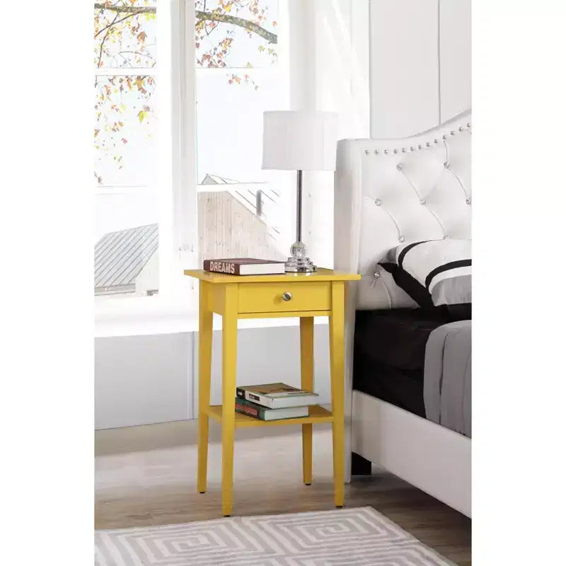 Table de chevet à 1 tiroir Passion Furniture Dalton (28 po H x 18 po L x 14 po P)