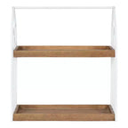Étagère murale d'appoint rectangulaire en bois Castille de Kate and Laurel, 50x18x56 cm, blanc et marron rustique
