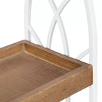 Étagère murale d'appoint rectangulaire en bois Castille de Kate and Laurel, 50x18x56 cm, blanc et marron rustique
