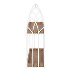Étagère murale d'appoint rectangulaire en bois Castille de Kate and Laurel, 50x18x56 cm, blanc et marron rustique