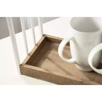 Étagère murale d'appoint rectangulaire en bois Castille de Kate and Laurel, 50x18x56 cm, blanc et marron rustique