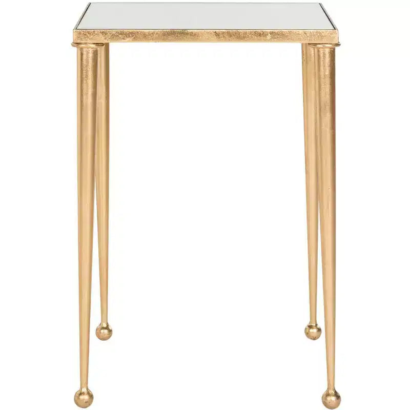 Nyacko End Table - FOX2579A - Gold/Mirror - Safavieh Couture