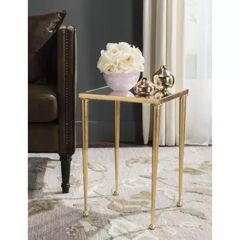 Table d'appoint Nyacko - FOX2579A - Or/Miroir - Safavieh Couture