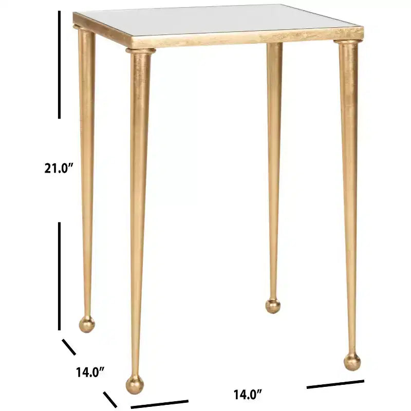 Table d'appoint Nyacko - FOX2579A - Or/Miroir - Safavieh Couture