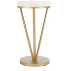 Table d'appoint Theia - ACC3704A - Blanc/Or - Safavieh