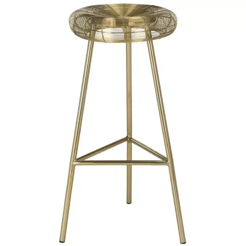 Tabouret de bar contemporain en fil tissé Addison - FOX4516 - Or - Safavieh Couture