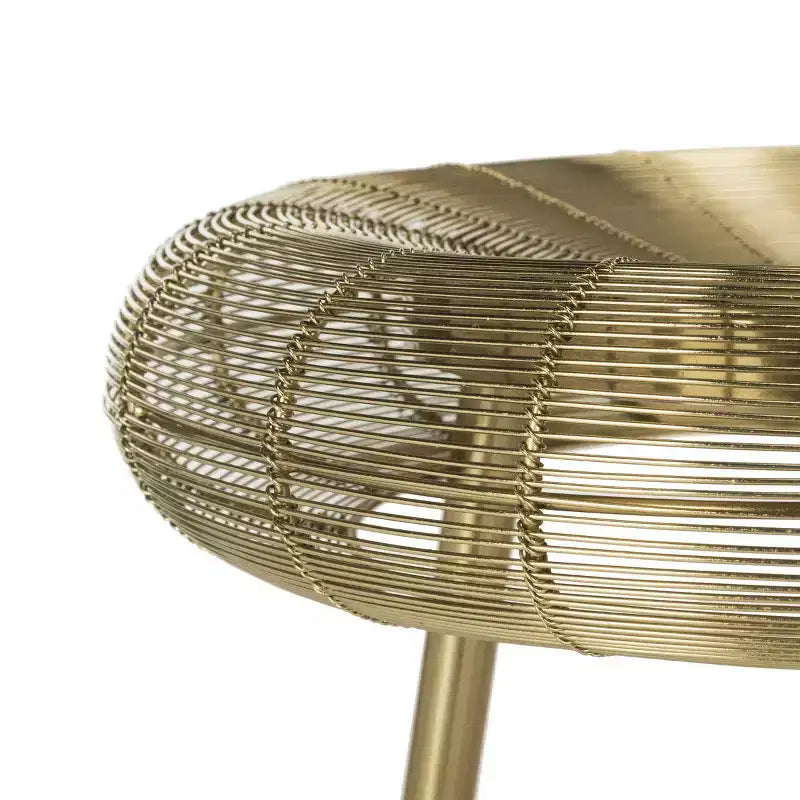 Tabouret de bar contemporain en fil tissé Addison - FOX4516 - Or - Safavieh Couture