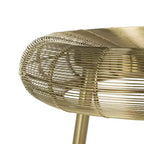 Tabouret de bar contemporain en fil tissé Addison - FOX4516 - Or - Safavieh Couture