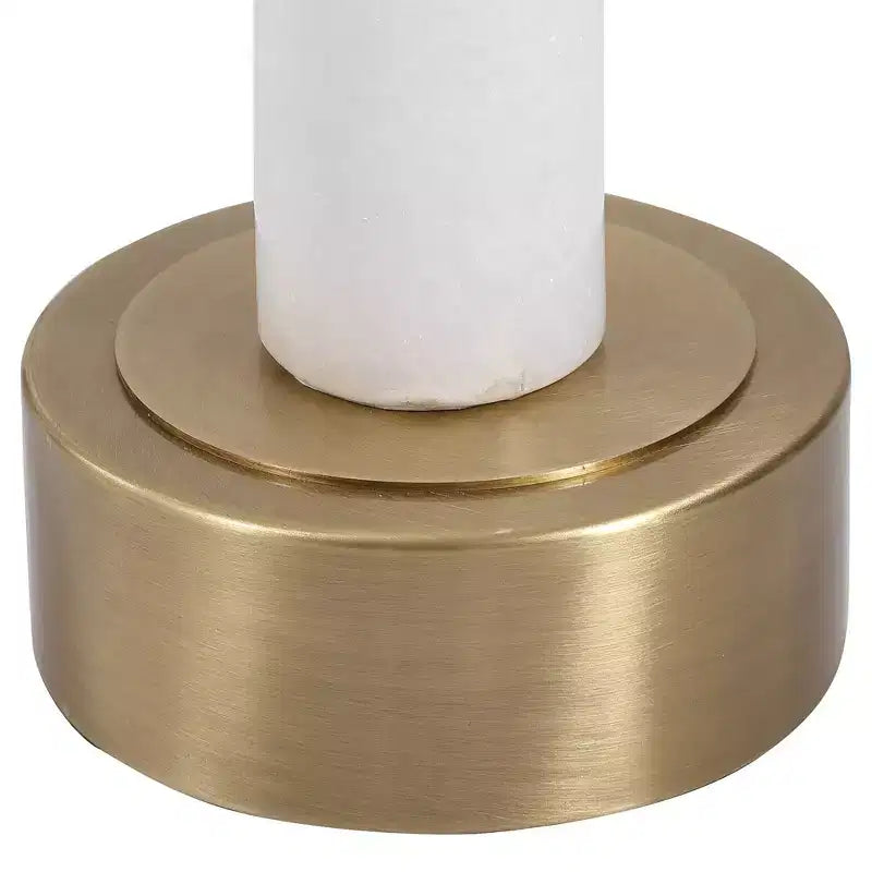 Table d'appoint ronde moderne Uttermost en laiton brossé, 40 cm de large, dessus en verre doré pour salon, chambre, chevet, entrée, maison