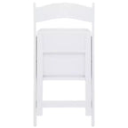 Chaise pliante en résine Elama 4 pièces en plastique blanc avec coussin d'assise amovible