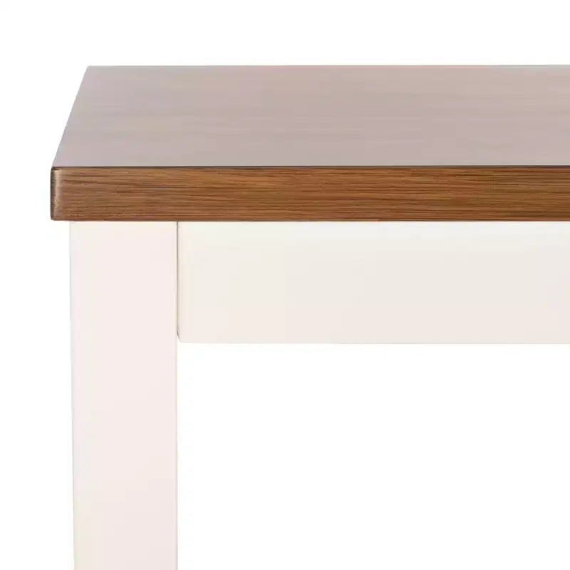 Table de comptoir rectangulaire Izzy - DTB9216 - Blanc/Naturel - Safavieh