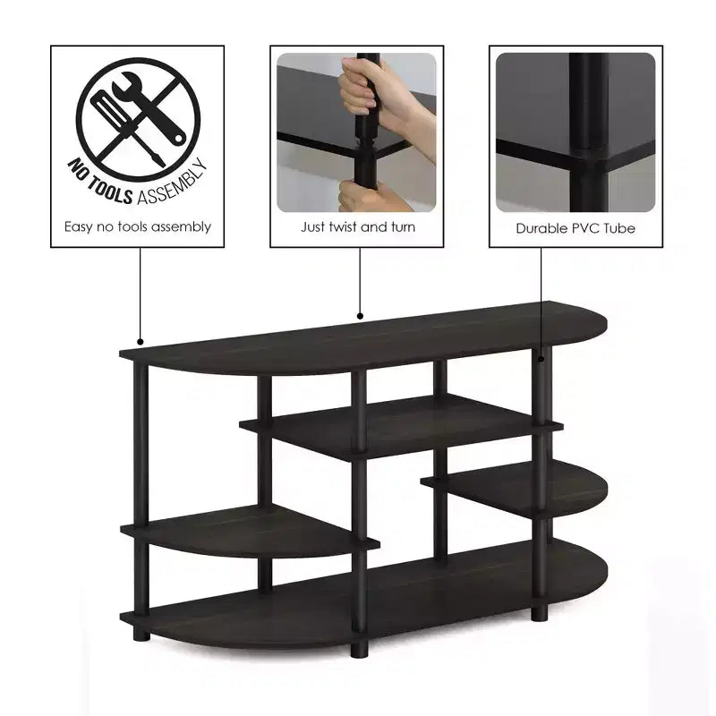 Meuble TV Furinno pour téléviseurs jusqu'à 44" Meuble console, centre de divertissement, étagères de bibliothèque